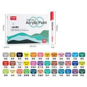 GuangNa 12/24/36 Colors Morandi Pastel color Acrylic Paint Markers Pen set for Art Painting