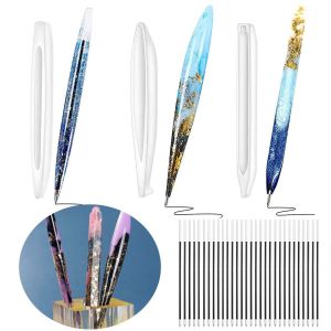 GIORGIONE Epoxy Resin Pen Silicone Mould INS Style Transparent DIY Ballpoint Pen Mold Soft Handmade DIY Craft Gifts Jewelry Casting