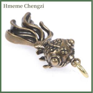 Hmeme 3D Brass Fish Casting Animal Figurine Retro Style Metal Sculpture Ornaments Gift