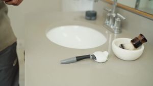 Haven Clip On Razor Protector for Men and Women - Premium Razor Covers Designed to Last - 2 pack (White and Coral)