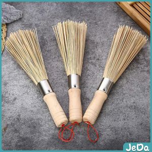 JeDa แปรงไม้ไผ่ขัดกระทะ ด้ามไม้หนาจับถนัดมือ Pot cleaning brush