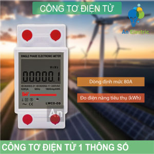 Công tơ điện tử 1 thông số 80A / 230V LWCD-DS – Lựa chọn tối ưu cho đo lường điện năng đơn giản cho hệ thống điện 1 pha
