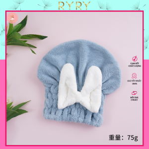 [Free Ship Max] Mũ Trùm Đầu Khi Tắm Ủ Tóc Bền Cao Cấp Nơ Kiểu Nhật Mềm Mịn - Phụ Kiện RyRy