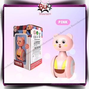 Mainan Bayi Rattle Kucing Teether Tumbler Roda Roly Poly Lampu Jerapah