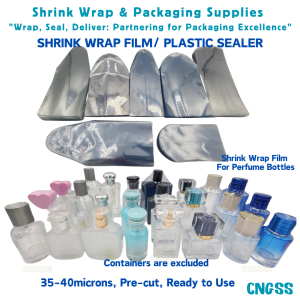 200pcs Thick Bluish Shrink Wrap Film for Packaging Container Shrinkable seal for Perfume Bottle