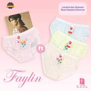 FAYLIN | Celana Dalam Wanita KATUN Wanita BORDIR / Warna Muda LEMBUT / CD Dalaman Cewek MURAH / art FAY LY08