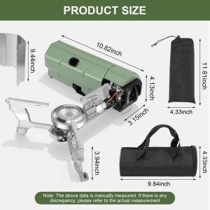 11000W Camping Gas Stove Burner Adjustable Ultralight Big Fire Backpacking Stove Windproof Camp Portable Propane Gas Stove For Camping Hiking Backpack Outdoor