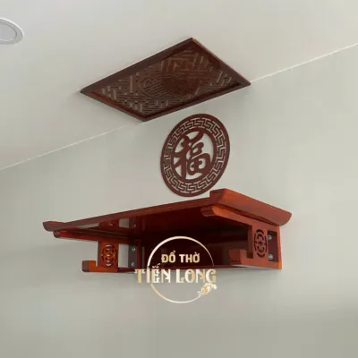 Combo Bàn Thờ Treo Tường 3 Món Gỗ Sồi