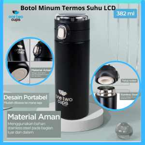 COD One Two Cups Botol Minum Termos Suhu LCD Display Smart Mug 382ml  OTC002 /  botol minum tempat air minum anti tumpa viral tiktok anak laki laki murah meriah aesthetic 1 liter sekolah 2 liter anti pecah / tempat air minum panas besar bening terbaik