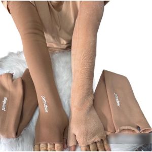 Ống Tay Chống Nắng Găng Tay giữ ấm lông cừu chống tia - Găng tay ủ kem lông dày co giãn thoải mái