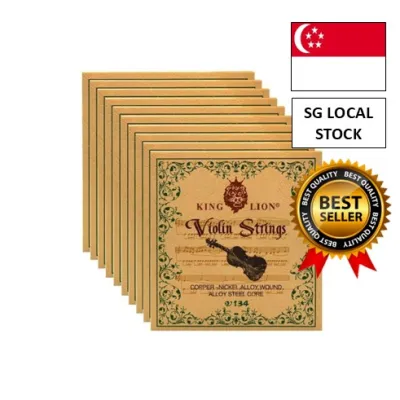 [SG 🚚] King Lion Violin String Copper-Nickel White Copper Violin String Set Violin Accessories V134 Universal Steel Core