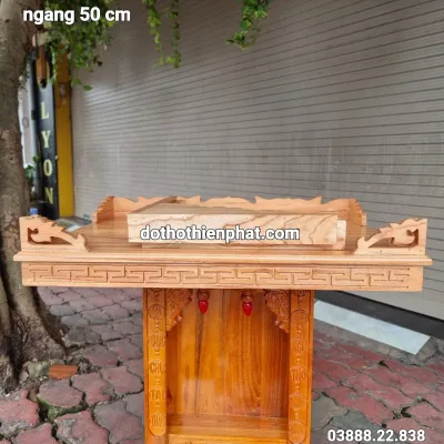 Bàn thờ treo tường gỗ xoan nhiều kích thước gồm 1 bộ ke đế rất đẹp mẫu mới