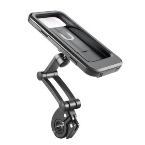 Bike Phone Holder TPU Touch Screen Aluminum Alloy Adjustable Waterproof Motorcycle Cellphone Stand