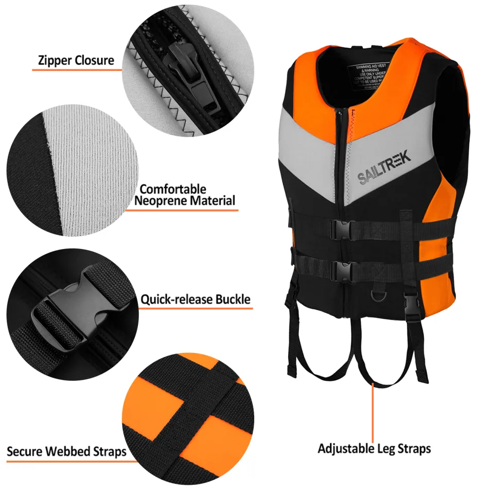 Neoprene Fishing Life Jacket Watersports Kayaking Boating Drifting Safety  Life Vest