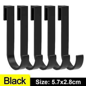 【Super low price】1/30PCS J-Shaped Removable Hooks Bathroom Organizer Rack Hook Metal Door Cabinet Hook Clothes Hats Towel Hanger Storage Supplies