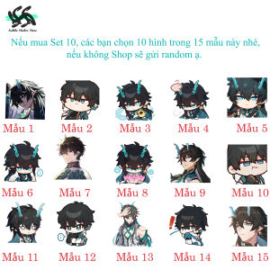 Honkai Star Rail - Set 10/15 Sticker Dan Heng/ Dan Heng IL Imbibitor Lunae/ Ẩm nguyệt quân game Honkai Star Rail  hình dán trang trí laptop điện thoại chống nước chống xước