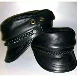 topi kulit domba Classic trandy polis