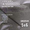 Terpal KOREA A20 Warna Hijau Army ukuran 5x6 meter. 