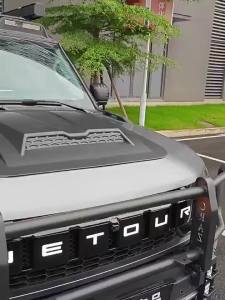 CHERY JETOUR Traveler T2 2023 2024 Car Hood Cover Modification Off-road Cyber Hood Auto Exterior Trim Parts