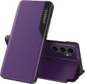 Phone Case for Samsung A15 5G, Galaxy A15 Fashion Slim Business Smart View Magnetic Flip Case Drop Shockproof Cover for Samsung Galaxy A15 5G, Purple QH. 