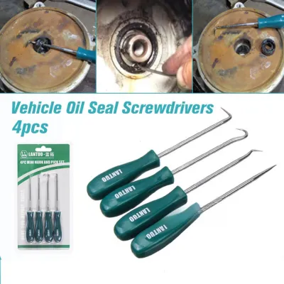 4PCS Car Vehicle Oil Seal Screwdrivers Set Oil Seal or O-rings Removal Tools