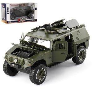 Simulasi Dongfeng Mengshi kendaraan lapis baja tiga belas pintu dapat dibuka model mobil mainan anak paduan tarik kembali