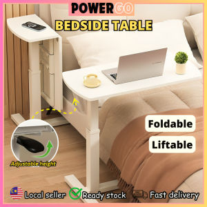 Foldable Bedside Table Ergonomic Adjustable Lift Bedside Desk with Laptop Desk Space-Saving Foldable Design for Home Office