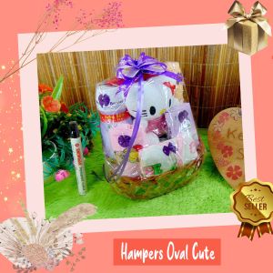 kado untuk bayi baru lahir keranjang oval super imut komplit ANEKA WARNA