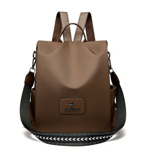 Casual Oxford Cloth Double Shoulder Bag Anti-theft Outdoor Travel Lightweight Waterproof Large Capacity Fashionable Commute Backpack