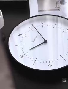 Korean MJK Wall Clock Silent Movement Minimalist 12 Inches Modern Home Living Room Wall Clock