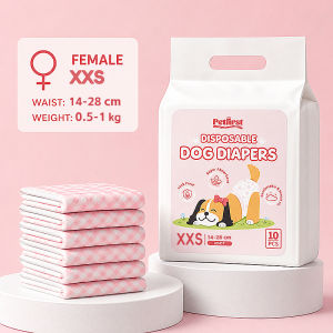 10Pcs Petfirst Disposable Dog Diapers Leak Proof Super Absorbent Comfortable Secure Fit Gentle Care for Your Furry Friend
