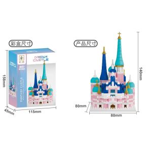[NANOBLOCKS] Princess Castle Istana Putri Elsa Nano Block Mini Block  Mainan Balok Edukasi Anak DIY Bricks