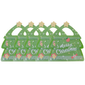 🎄🎅20ชิ้นถุงของขวัญลูกอมคริสต์มาสถุงห่อขนมคุกกี้แบบพกพากระเป๋าถือล็อคตัวเองของขวัญวันเกิดกระเป๋า DIY ของตกแต่งของขวัญคริสต์มาส