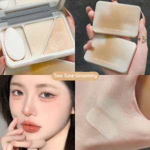 Two Tone Grooming Face Bronzer Contour & Highlighter Double Colors Highlighter Contour Powder Concealer Palette High Gloss Plate