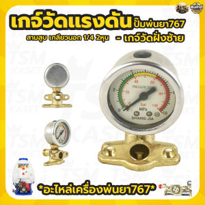 เกจ์วัดแรงดัน ปั้มพ่นยา767 ฝั่งซ้าย ฝั่งขวา เกจวัดแรงดัน เกย์วัดแรงดัน ปั๊มพ่นยา767สามสูบ 1/4 สินค้าพร้อมส่ง