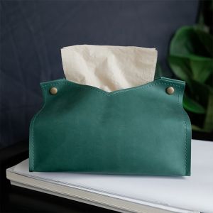 【Hot Sale】1PC Vintage Leather Holder Cover Napkin Case Table Car Room Elegant Tissue Boxes Household Functional Decoration Supply