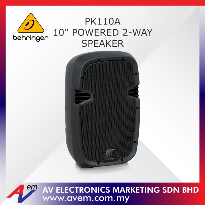 BEHRINGER PK110A Active 350-Watt 10" PA Speaker System with Built-in ...