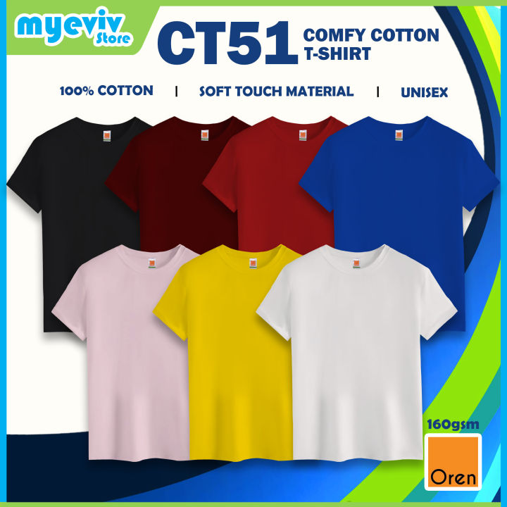 Oren Sport 160gsm Comfy Cotton Common Colors Selesa Round Neck