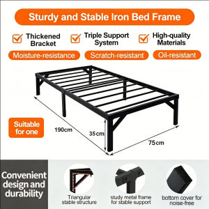NipaHaven Minimalist Iron Bed Frame For Single/Double/Queen High Load Bearing Bed Furniture Sturdy