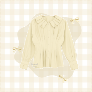 Zavora OOTD Talea Blouse kemeja Lipit 3in1 Set Remaja Kekinian ( Bella Square + Blouse + Celana Cutbray ) Setelan ala Korean Style - SET AB473