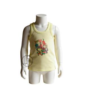 1 LUSIN KAOS DALAM ANAK PEREMPUAN LAKI-LAKI KATUN RIB MOTIF KARAKATER KARTUN