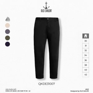 Quần kaki basic nam form slim-fit Old Sailor - QKDE31007 - Big size upto 42 - 31007