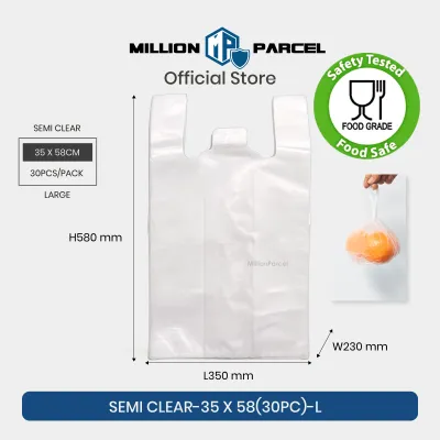 Transparent Plastic Bag | Takeaway bag | Food Bag | Gift Bag | Thick Plastic Bag | Retail Bag | White Plastic Bag