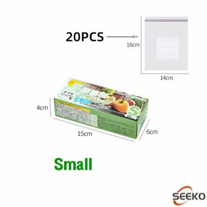 Seeko Resealable Plastic Packaging bag Zip lock Plastic zip-lock pouch food storage S/M/L