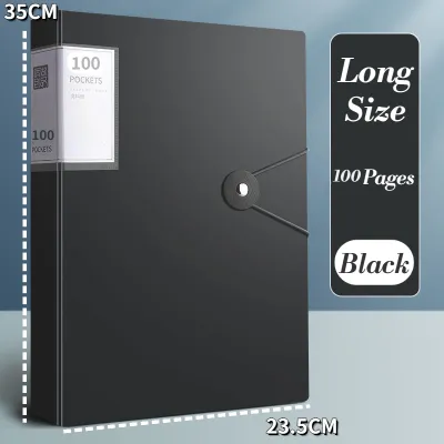 Clear Book A4/Long Clear Folder Document Organizer Large Capacity Transparent Folder Paper Storage Student Stationery