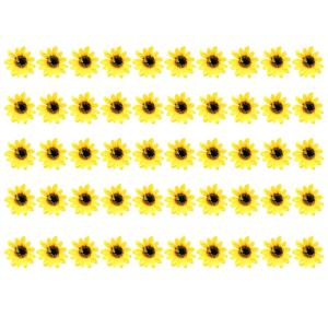 50 Pcs Fashion Artificial Flower Heads Easy To Install Decorative Flowers Yellow False Sunflower for Headwear Party