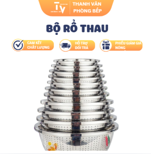 Bộ rổ thau dùng để rửa rau vo gạo (TV121)