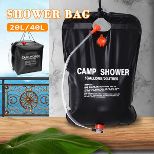 20L/40L Outdoor Solar Camping Shower Water Storage Bag PVC Thicken Hiking Heated Bathing Water Bag