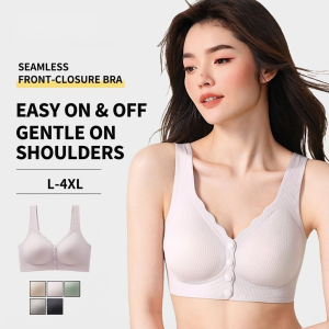 【OFFICIAL】Veimia Jelly-like Soft Support Front-opening Bra Anti-slip Lifting Shaping Underwear 3D Fat-locking Bra Wire-free Anti-sagging Side-breast-reducing Shaping Bra