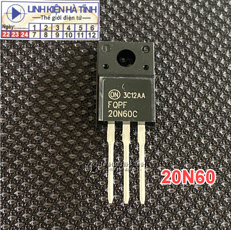 Mosfet 20N60 FQPF20N60 TO-220F 20A 600V Kênh N-BC15